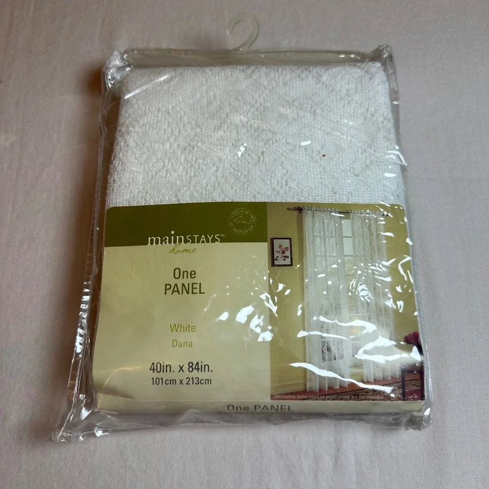 Mainstays Home Dana White Lace Curtain One Panel 40